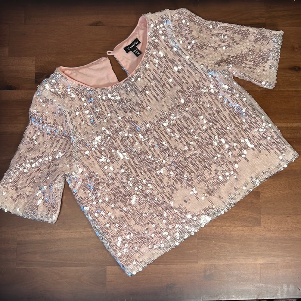 Kids Zunie Sequin Top